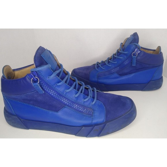 Giuseppe Zanotti Other - Giuseppe Zanotti leather Double Zip Suede High Top Sneakers shoe 11 US / 44.5 EU